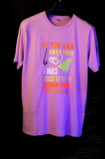 Reflective with glow in dark print